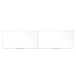 Ghent M1 Porcelain Magnetic Whiteboard, Aluminum Frame, 4'H x 16'W - 2 pieces (GHE-M1-416-4)