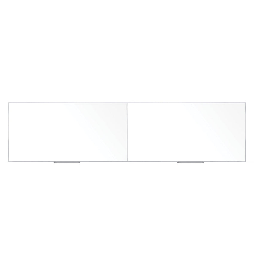 Ghent M1 Porcelain Magnetic Whiteboard, Aluminum Frame, 4'H x 16'W - 2 pieces (GHE - M1 - 416 - 4) - SchoolOutlet