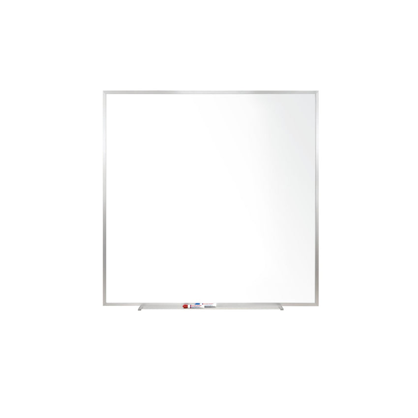 Ghent M1 Porcelain Magnetic Whiteboard, Aluminum Frame, 4'H x 4'W (GHE - M1 - 44 - 4) - SchoolOutlet