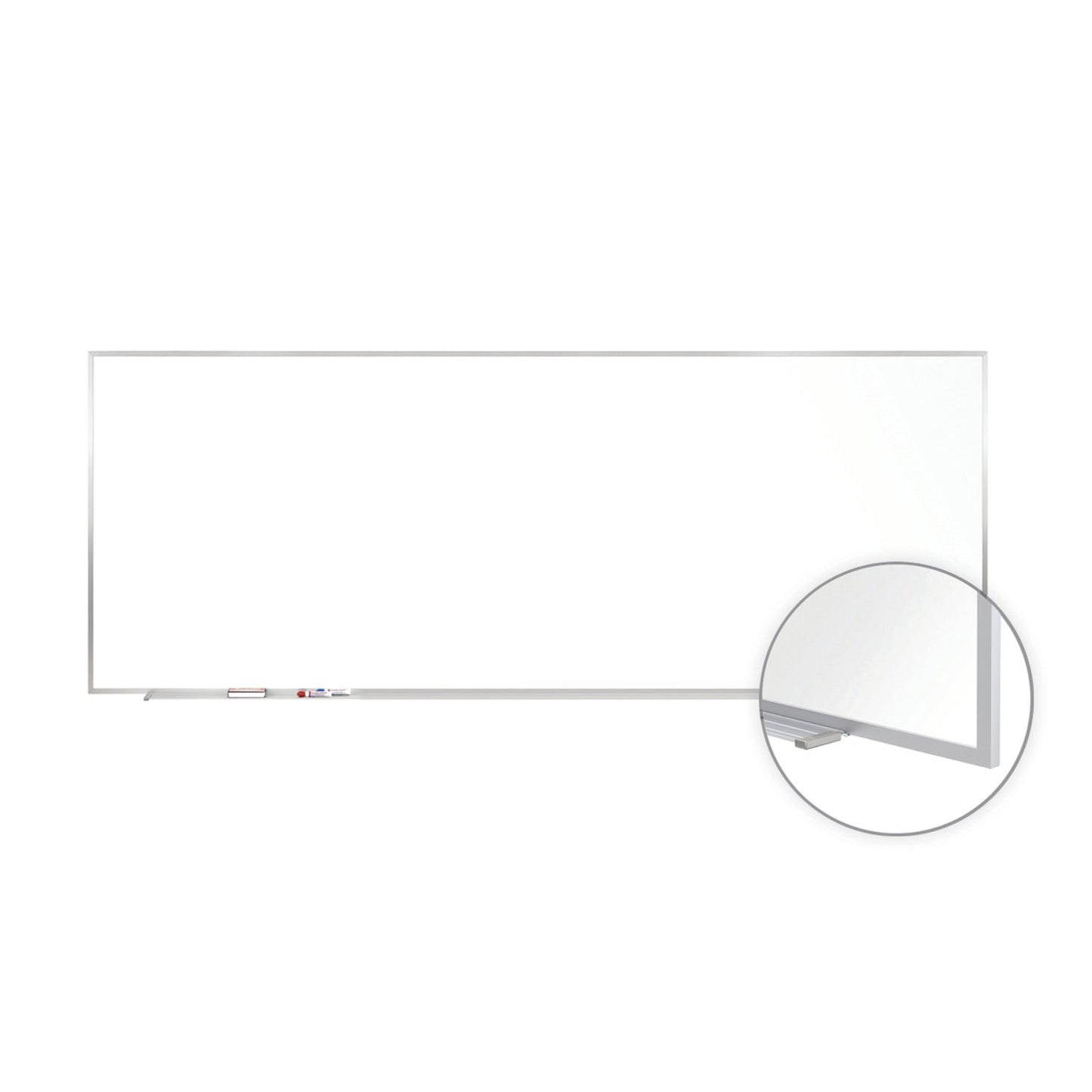 Ghent M1 Porcelain Magnetic Whiteboard, Aluminum Frame, 4'H x 7' 4"W (GHE - M1 - 47 - 4) - SchoolOutlet