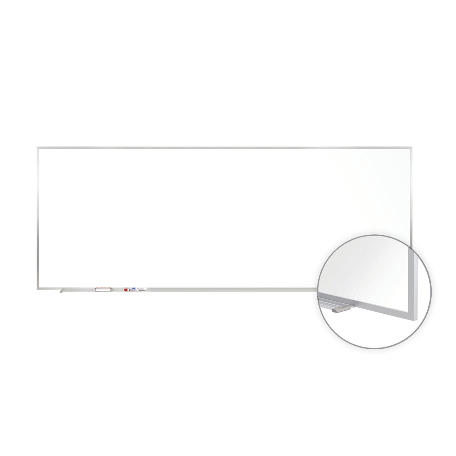 Ghent M1 Porcelain Magnetic Whiteboard, Aluminum Frame, 4'H x 8'W (GHE - M1 - 48 - 4) - SchoolOutlet