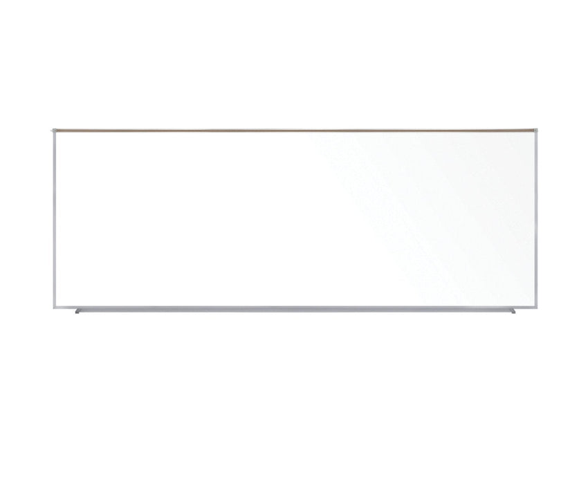 Ghent Proma Magnetic Porcelain Whiteboard, Aluminum Frame and Maprail, 5'H x 12'W (GHE - M1P - 512 - 1M) - SchoolOutlet