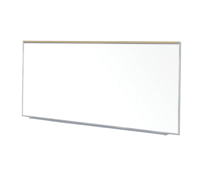 Ghent Proma Magnetic Porcelain Whiteboard, Aluminum Frame and Maprail, 5'H x 12'W (GHE - M1P - 512 - 1M) - SchoolOutlet