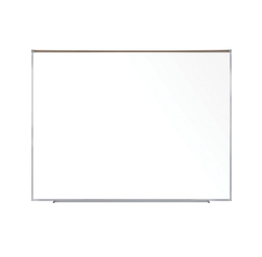 Ghent Proma Magnetic Porcelain Whiteboard, Aluminum Frame and Maprail, 5'H x 6'W (GHE - M1P - 56 - 1M) - SchoolOutlet