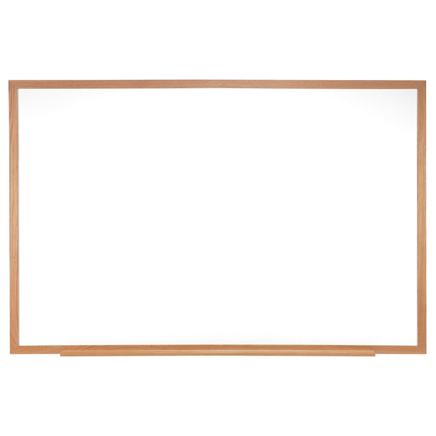 Ghent M1 Porcelain Magnetic Whiteboard, Wood Frame, 4'H x 6'W (GHE - M1W - 46 - 4) - SchoolOutlet