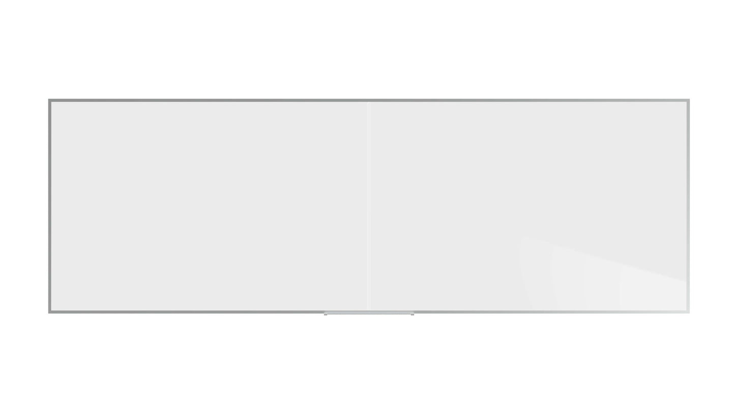 Ghent Two - Piece M2 Non - Magnetic Whiteboard, Aluminum Frame, 4'H x 12'W - 2 pieces (GHE - M2 - 412 - 4 - 2P) - SchoolOutlet