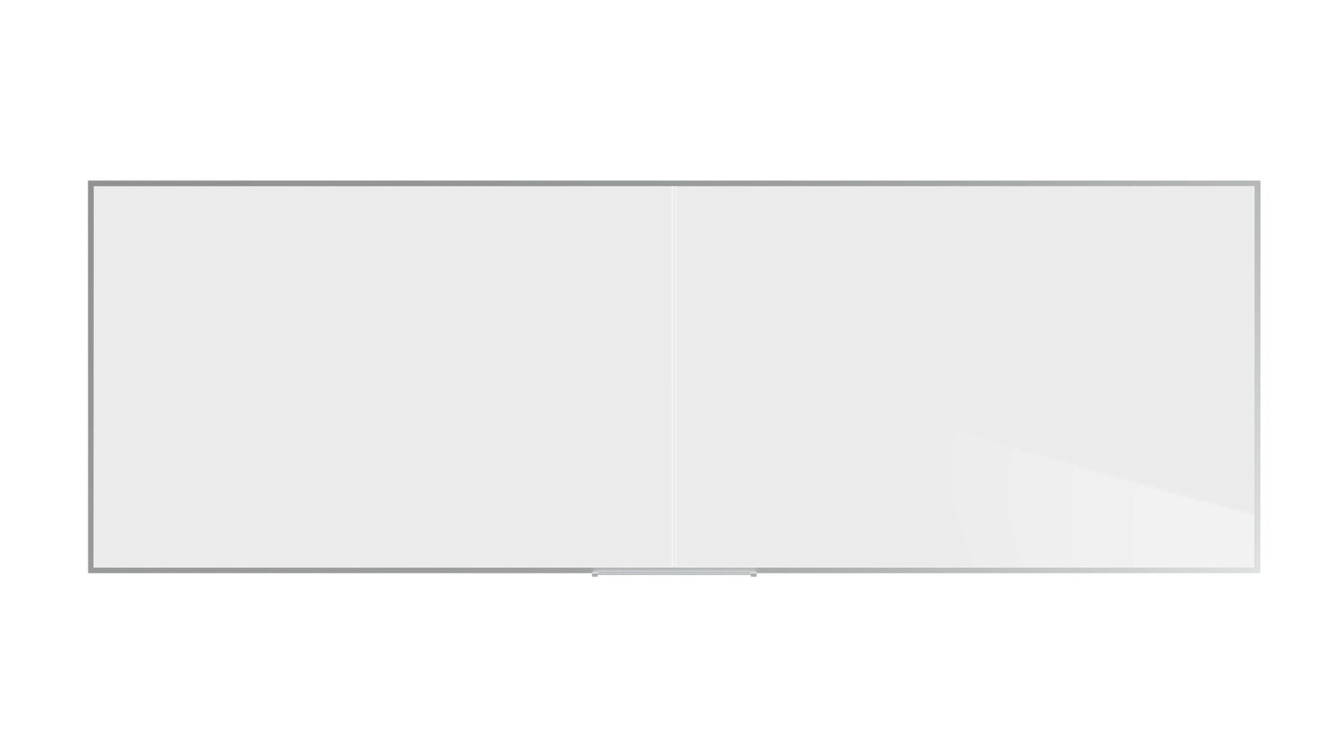 Ghent Two - Piece M2 Non - Magnetic Whiteboard, Aluminum Frame, 4'H x 12'W - 2 pieces (GHE - M2 - 412 - 4 - 2P) - SchoolOutlet