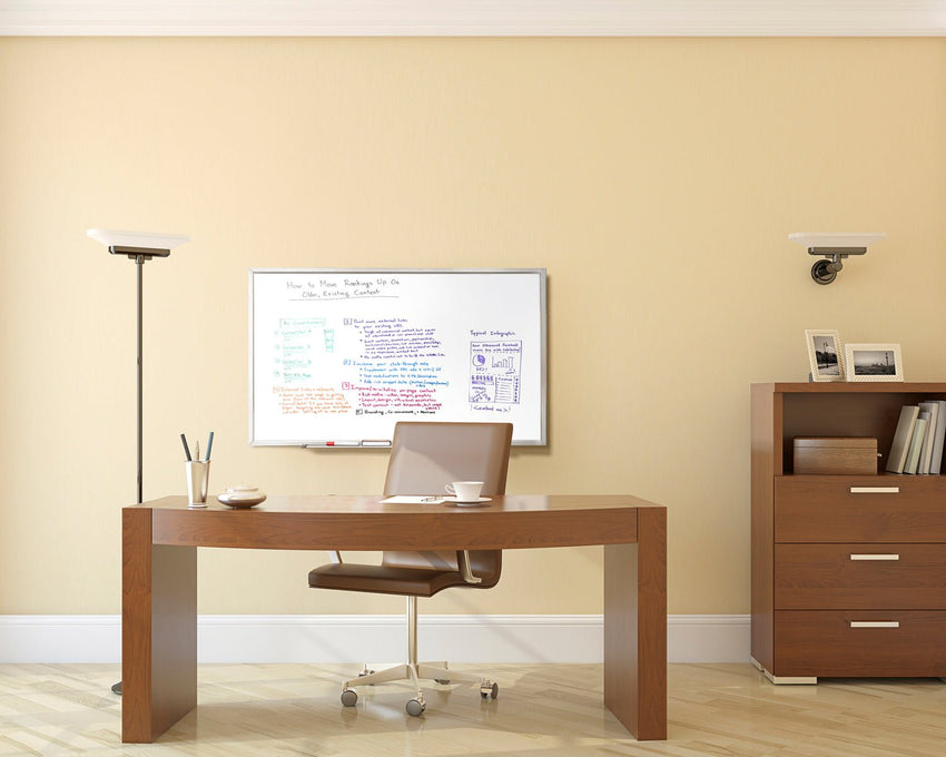 Ghent M2 Non - Magnetic Whiteboard, Aluminum Frame, 4'H x 8'W (GHE - M2 - 48 - 4) - SchoolOutlet