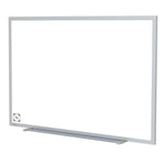Ghent Magnetic Hygienic Porcelain Whiteboard with Aluminum Frame, 4'H x 7' 4