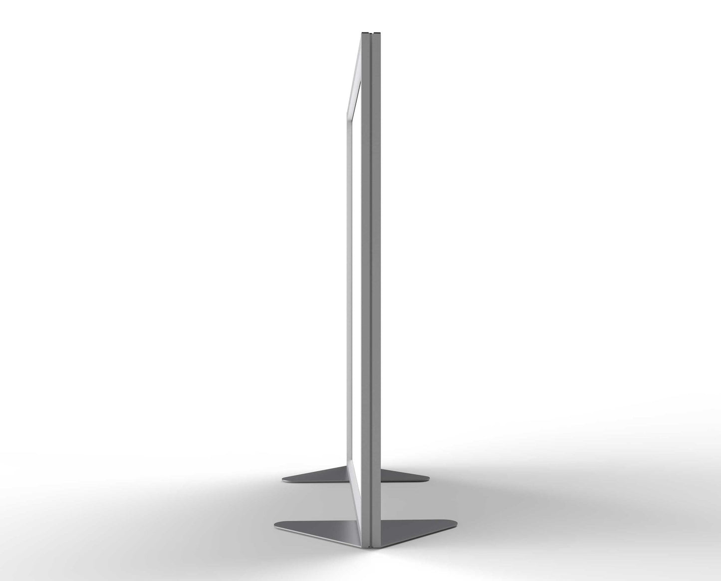 Ghent Floor Partition, Aluminum Frame with Magnetic Porcelain Panel, 54"H x 48"W (GHE - MP5448 - 20) - SchoolOutlet