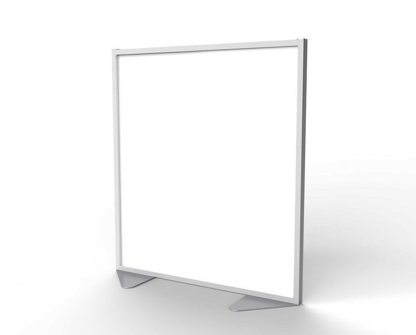 Ghent Floor Partition, Aluminum Frame with Magnetic Porcelain Panel, 54"H x 48"W (GHE - MP5448 - 20) - SchoolOutlet