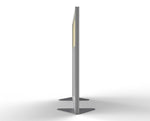 Ghent Floor Partition, Aluminum Frame with Magnetic Porcelain and Caramel Vinyl Panels, 54