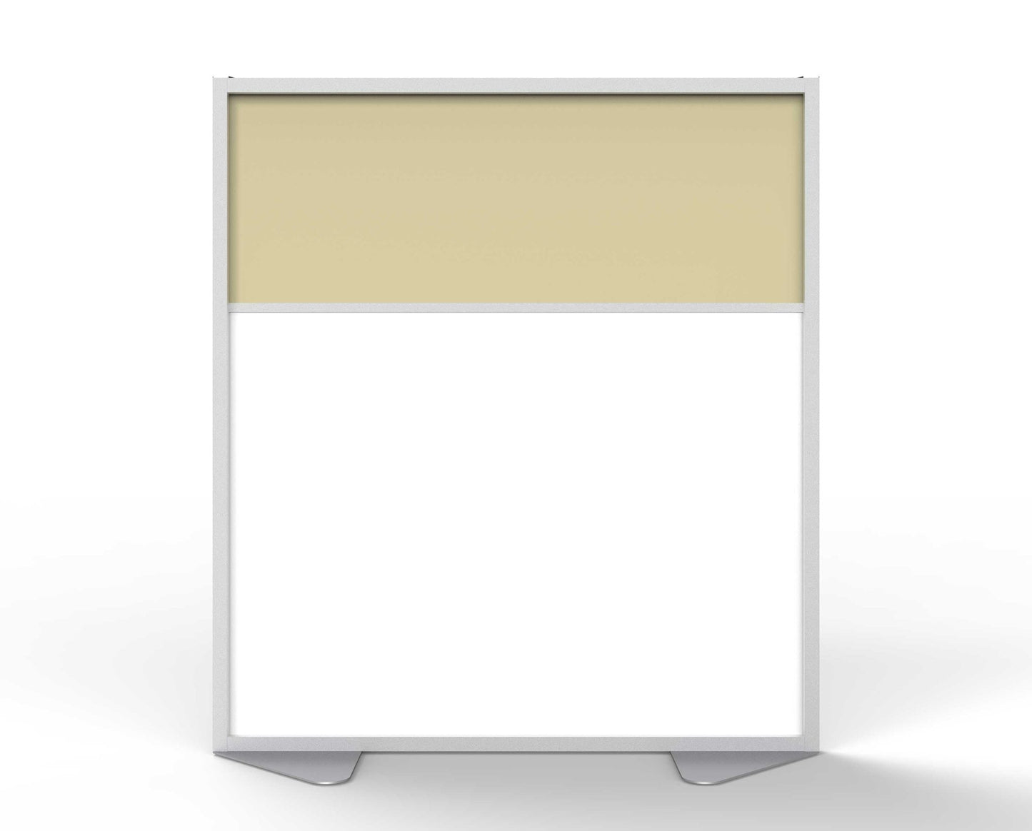 Ghent Floor Partition, Aluminum Frame with Magnetic Porcelain and Caramel Vinyl Panels, 54"H x 48"W (GHE - MP5448 - 20 - 8A) - SchoolOutlet