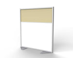 Ghent Floor Partition, Aluminum Frame with Magnetic Porcelain and Caramel Vinyl Panels, 54