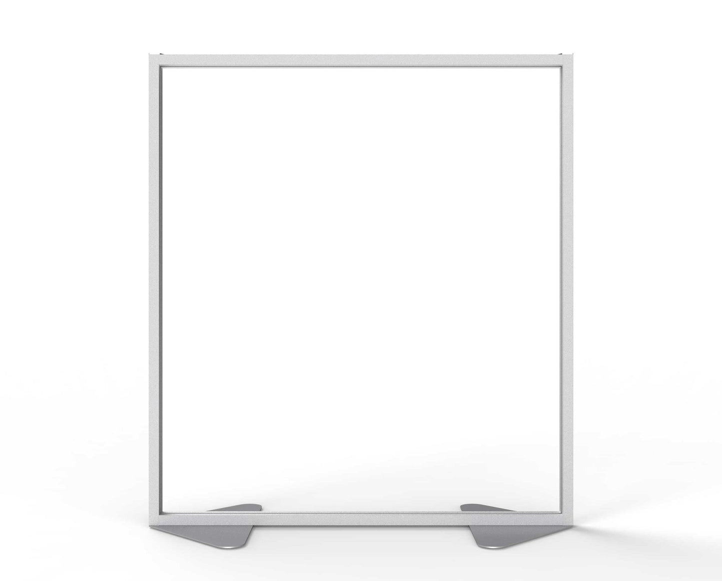 Ghent Floor Partition, Aluminum Frame with Clear Acrylic Panel, 54"H x 48"W (GHE - MP5448 - 70) - SchoolOutlet