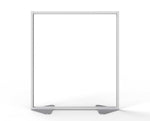 Ghent Floor Partition, Aluminum Frame with Clear Acrylic Panel, 54