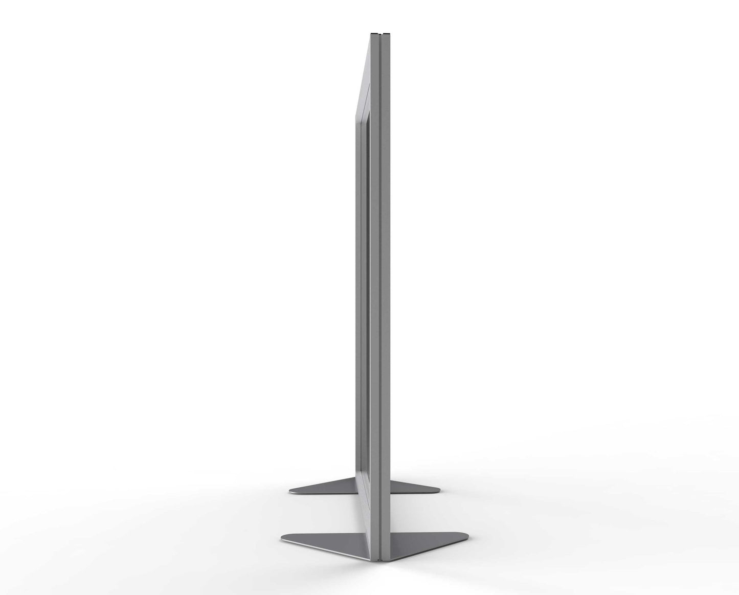 Ghent Floor Partition, Aluminum Frame with Clear Acrylic Panel, 54"H x 48"W (GHE - MP5448 - 70) - SchoolOutlet