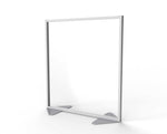 Ghent Floor Partition, Aluminum Frame with Clear Acrylic Panel, 54