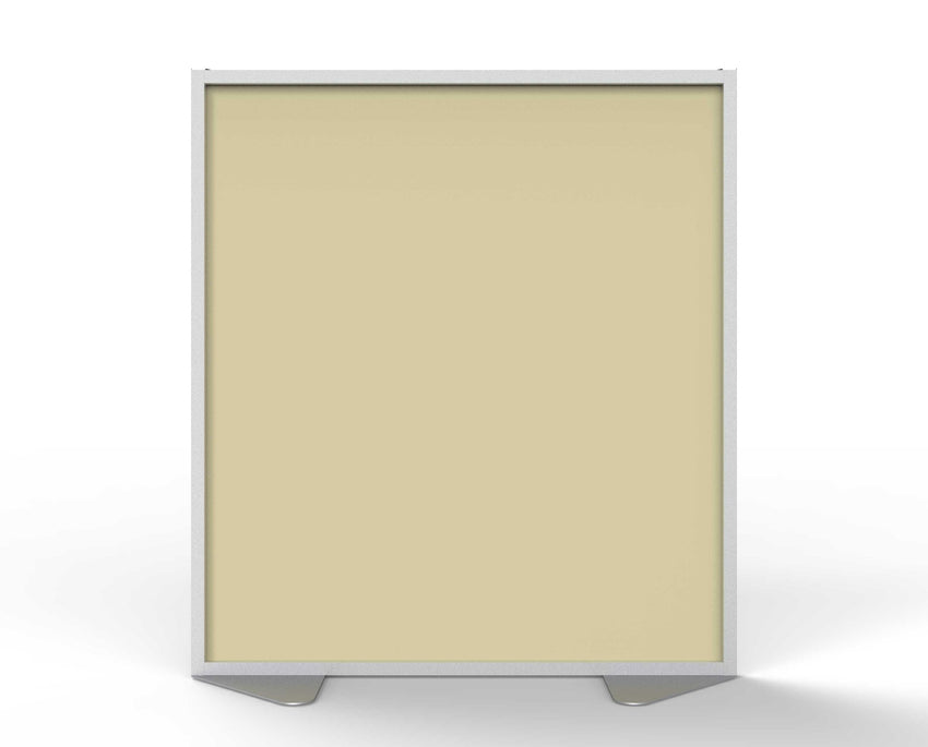 Ghent Floor Partition, Aluminum Frame with Caramel Vinyl Panel, 54"H x 48"W (GHE - MP5448 - 8A) - SchoolOutlet