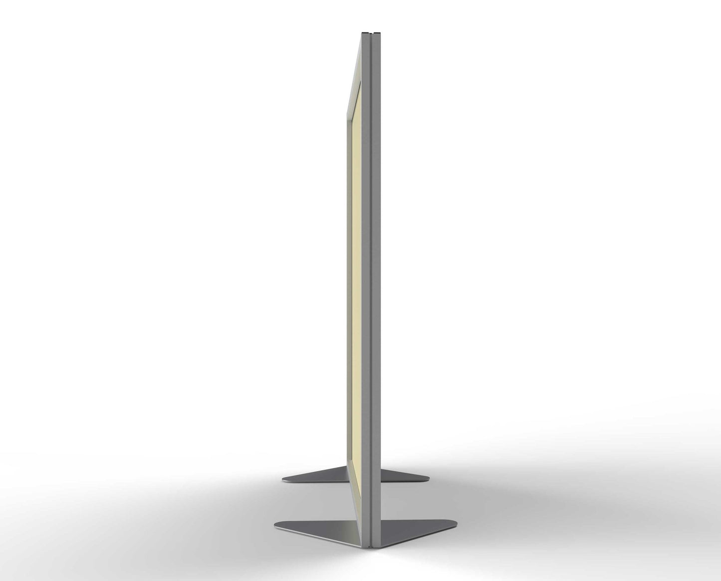 Ghent Floor Partition, Aluminum Frame with Caramel Vinyl Panel, 54"H x 48"W (GHE - MP5448 - 8A) - SchoolOutlet