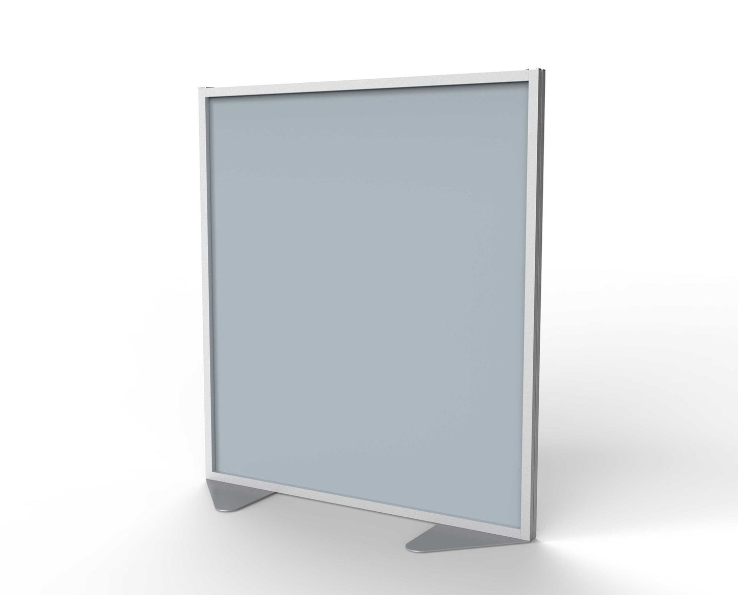 Ghent Floor Partition, Aluminum Frame with Silver Vinyl Panel, 54"H x 48"W (GHE - MP5448 - 8F) - SchoolOutlet