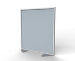 Ghent Floor Partition, Aluminum Frame with Silver Vinyl Panel, 54