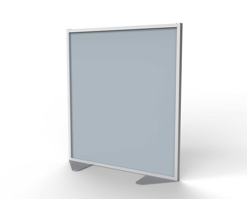 Ghent Floor Partition, Aluminum Frame with Silver Vinyl Panel, 54"H x 48"W (GHE - MP5448 - 8F) - SchoolOutlet