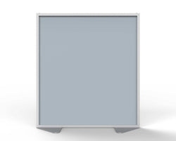 Ghent Floor Partition, Aluminum Frame with Silver Vinyl Panel, 54"H x 48"W (GHE-MP5448-8F)