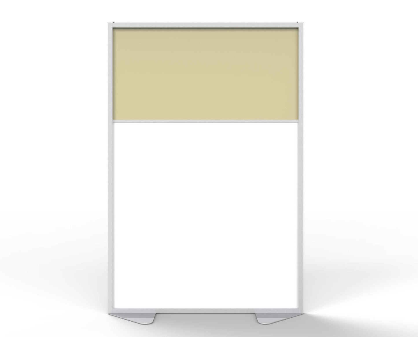 Ghent Floor Partition, Aluminum Frame with Magnetic Porcelain and Caramel Vinyl Panels,72"H x 48"W (GHE - MP7248 - 20 - 8A) - SchoolOutlet