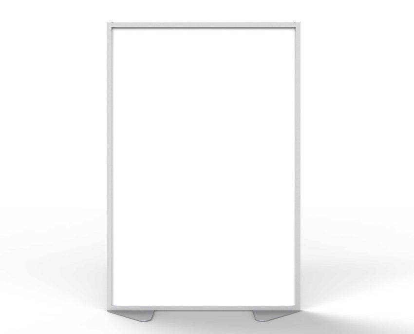 Ghent Floor Partition, Aluminum Frame with Magnetic Porcelain Panel, 72"H x 48"W (GHE - MP7248 - 20) - SchoolOutlet