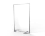 Ghent Floor Partition, Aluminum Frame with Clear Acrylic Panel, 72