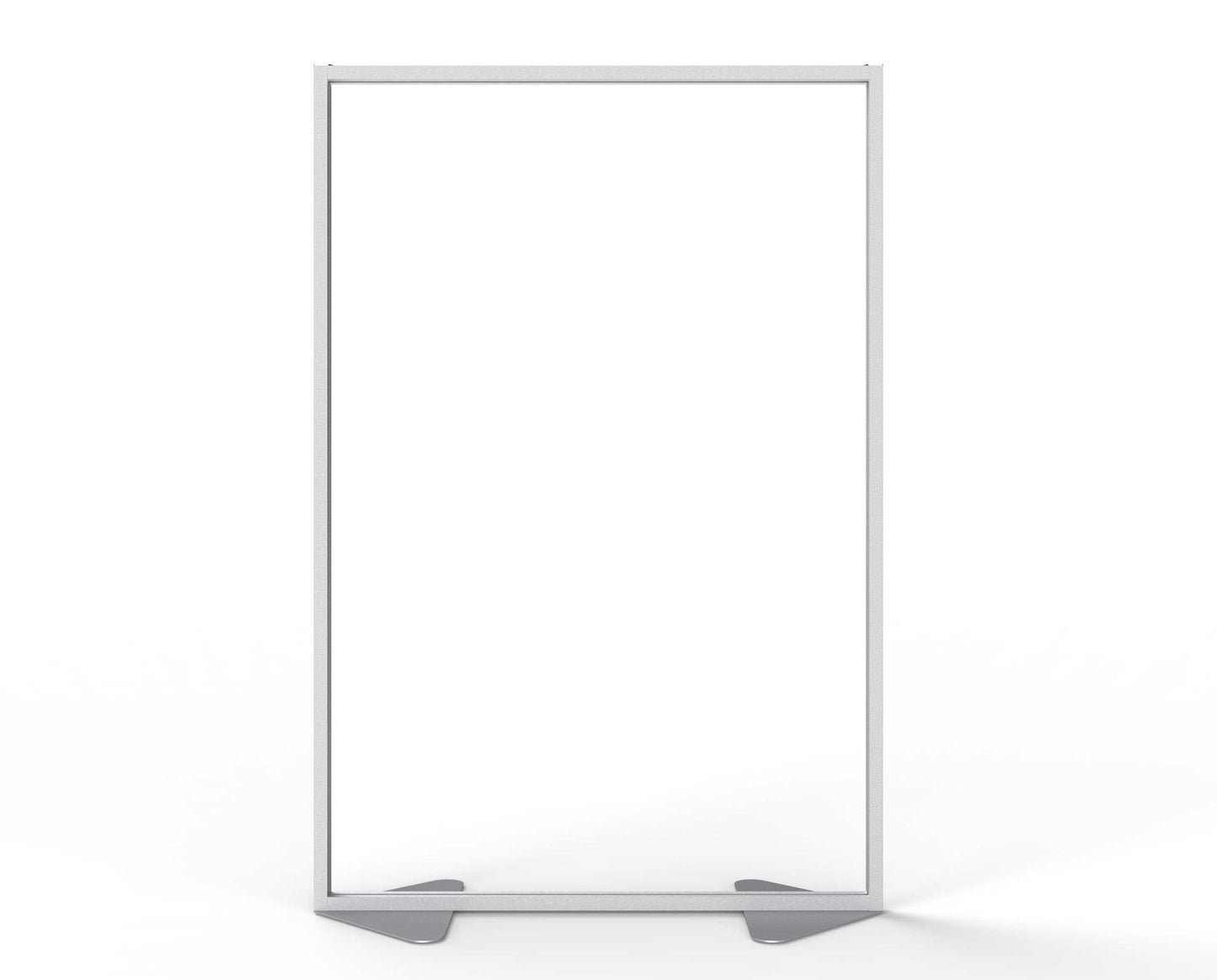 Ghent Floor Partition, Aluminum Frame with Clear Acrylic Panel, 72"H x 48"W (GHE - MP7248 - 70) - SchoolOutlet