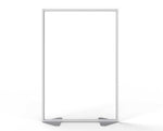 Ghent Floor Partition, Aluminum Frame with Clear Acrylic Panel, 72