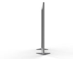 Ghent Floor Partition, Aluminum Frame with Clear Acrylic Panel, 72