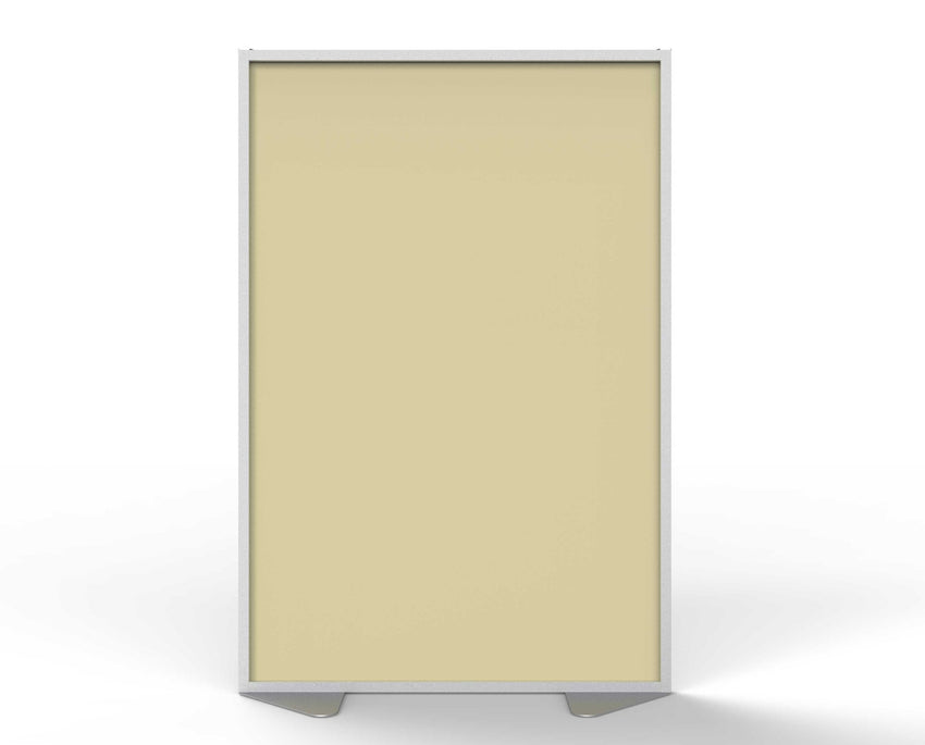 Ghent Floor Partition, Aluminum Frame with Caramel Vinyl Panel, 72"H x 48"W (GHE - MP7248 - 8A) - SchoolOutlet