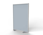 Ghent Floor Partition, Aluminum Frame with Silver Vinyl Panel, 72