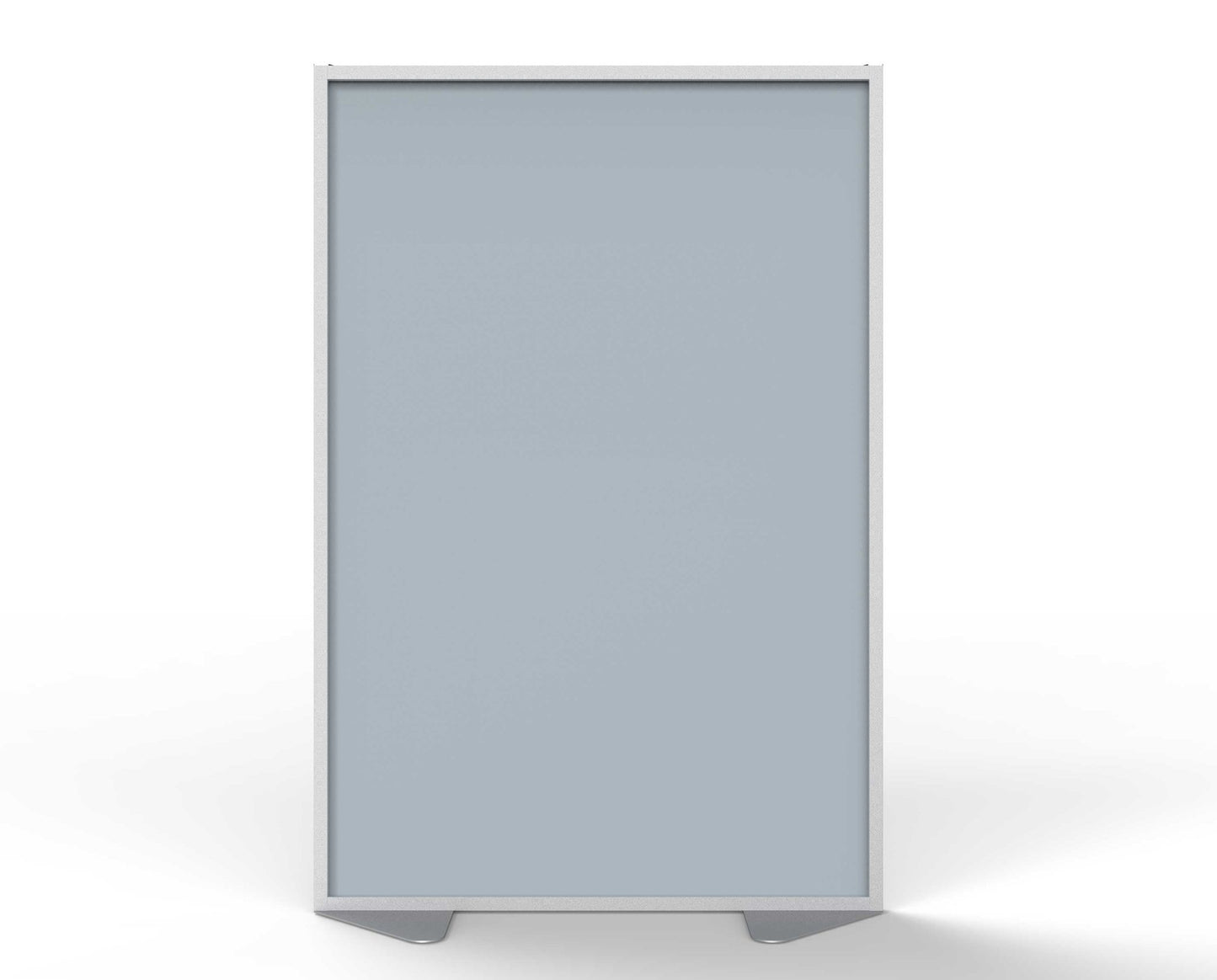 Ghent Floor Partition, Aluminum Frame with Silver Vinyl Panel, 72"H x 48"W (GHE - MP7248 - 8F) - SchoolOutlet