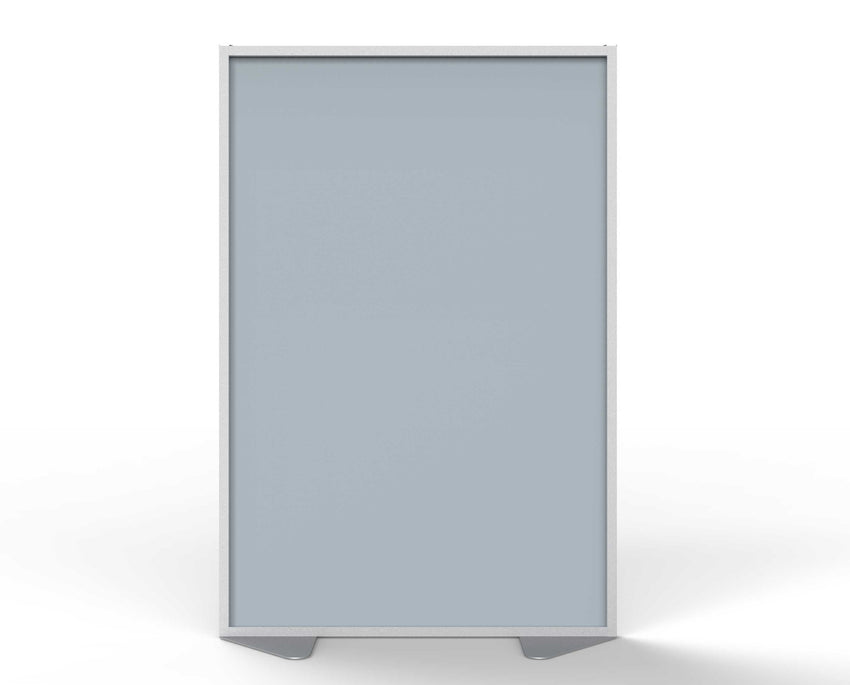 Ghent Floor Partition, Aluminum Frame with Silver Vinyl Panel, 72"H x 48"W (GHE - MP7248 - 8F) - SchoolOutlet