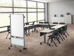 Ghent Nexus Easel, Mobile 2 - Sided Porcelain Whiteboard, Magnetic, 46