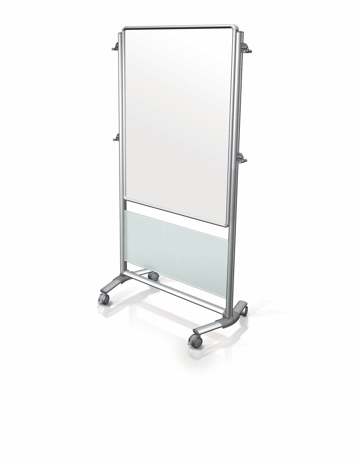 Ghent Nexus Easel, Mobile 2 - Sided Porcelain Whiteboard, Magnetic, 46"H x 34"W (GHE - NEX203ME - FR) - SchoolOutlet