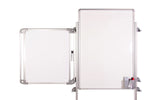 Ghent Nexus Easel+, Mobile 2 - Sided Porcelain Whiteboard w/ Tablet Storage, Magnetic, 8 Tablets , 39