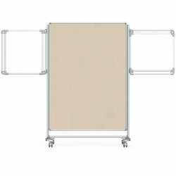 Ghent Nexus Partition, Mobile 2-Sided Fabric Bulletin Board, 65"H x 46"W (GHE-NEX224FFP-XX)