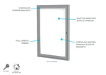 Ghent 1 Door Enclosed Porcelain Whiteboard, Magnetic, Satin Aluminum Frame, 3'H x 2'W (GHE - PA13624M - M1) - SchoolOutlet