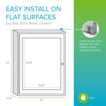 Ghent Indoor/Outdoor Enclosed Vinyl Bulletin Board, Satin Aluminum Frame, 3'H x 2'W, 1 Door (GHE - PA13624VX - XXX) - SchoolOutlet
