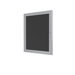 Ghent Indoor/Outdoor Enclosed Vinyl Letter Board, Satin Aluminum Frame, 36