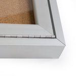 Ghent 2 Door Enclosed Natural Cork Bulletin Board, Satin Aluminum Frame, 3'H x 4'W (GHE - PA23648K) - SchoolOutlet