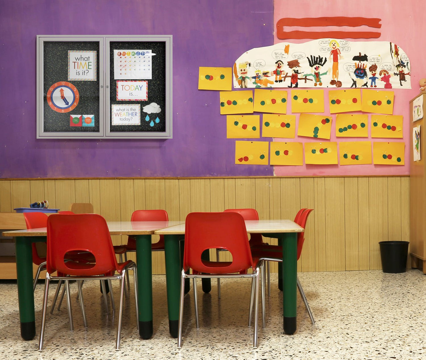 Ghent 2 Door Enclosed Recycled Rubber Bulletin Board, Satin Aluminum Frame, 3'H x 4'W (GHE - PA23648TR - XX) - SchoolOutlet