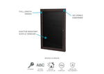 Ghent Indoor/Outdoor Enclosed Vinyl Letter Board, Bronze Aluminum Frame, 3'H x 2'W, 1 Door, Black (GHE - PB13624BX - BK) - SchoolOutlet