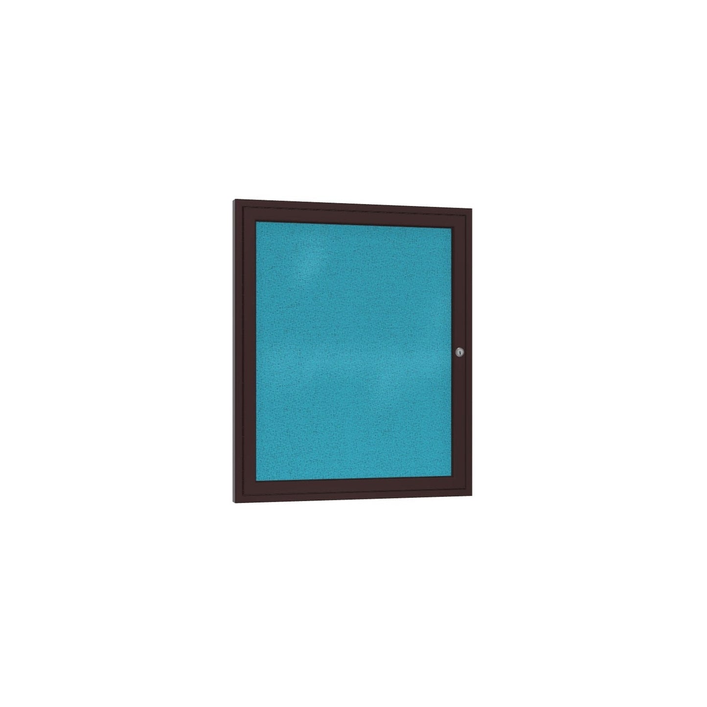 Ghent 1 Door Enclosed Fabric Bulletin Board, Bronze Aluminum Frame, 3'H x 2'W (GHE - PB13624F - XX) - SchoolOutlet