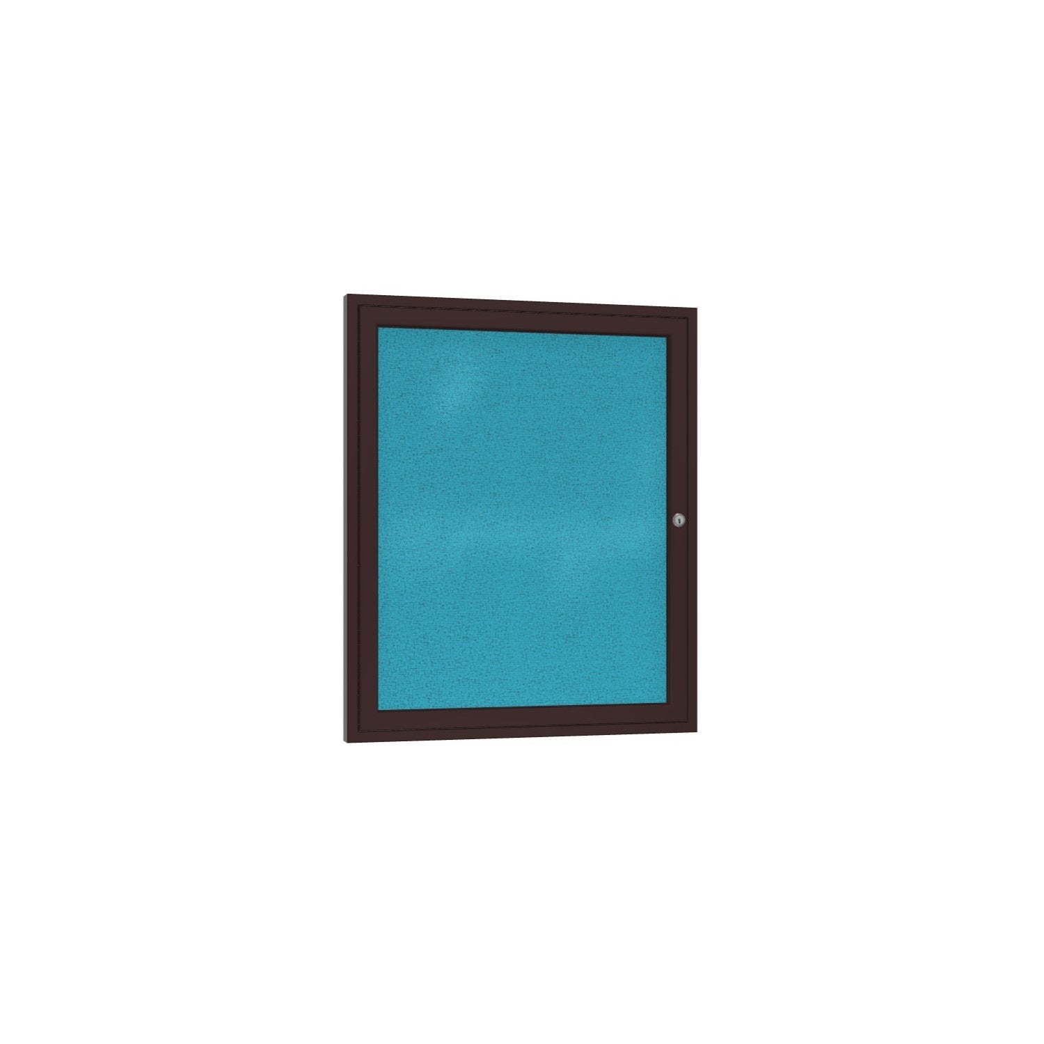 Ghent 1 Door Enclosed Fabric Bulletin Board, Bronze Aluminum Frame, 3'H x 2'W (GHE - PB13624F - XX) - SchoolOutlet
